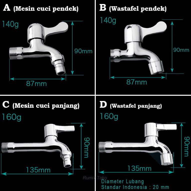 Keran Air Kran Air Mesin Cuci Wastafel Panjang Stainless ...