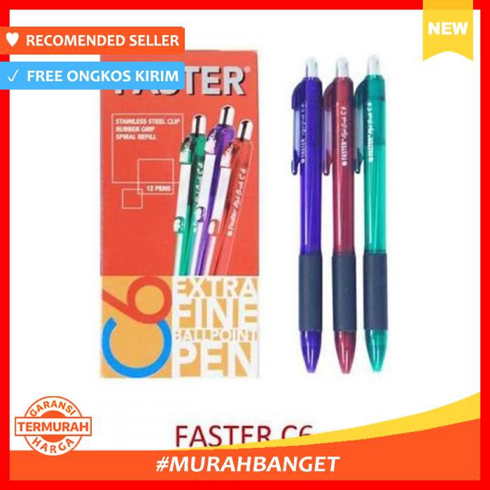 

Pulpen - Faster C6 (1 Pack = 12 Pcs) - Alat Tulis