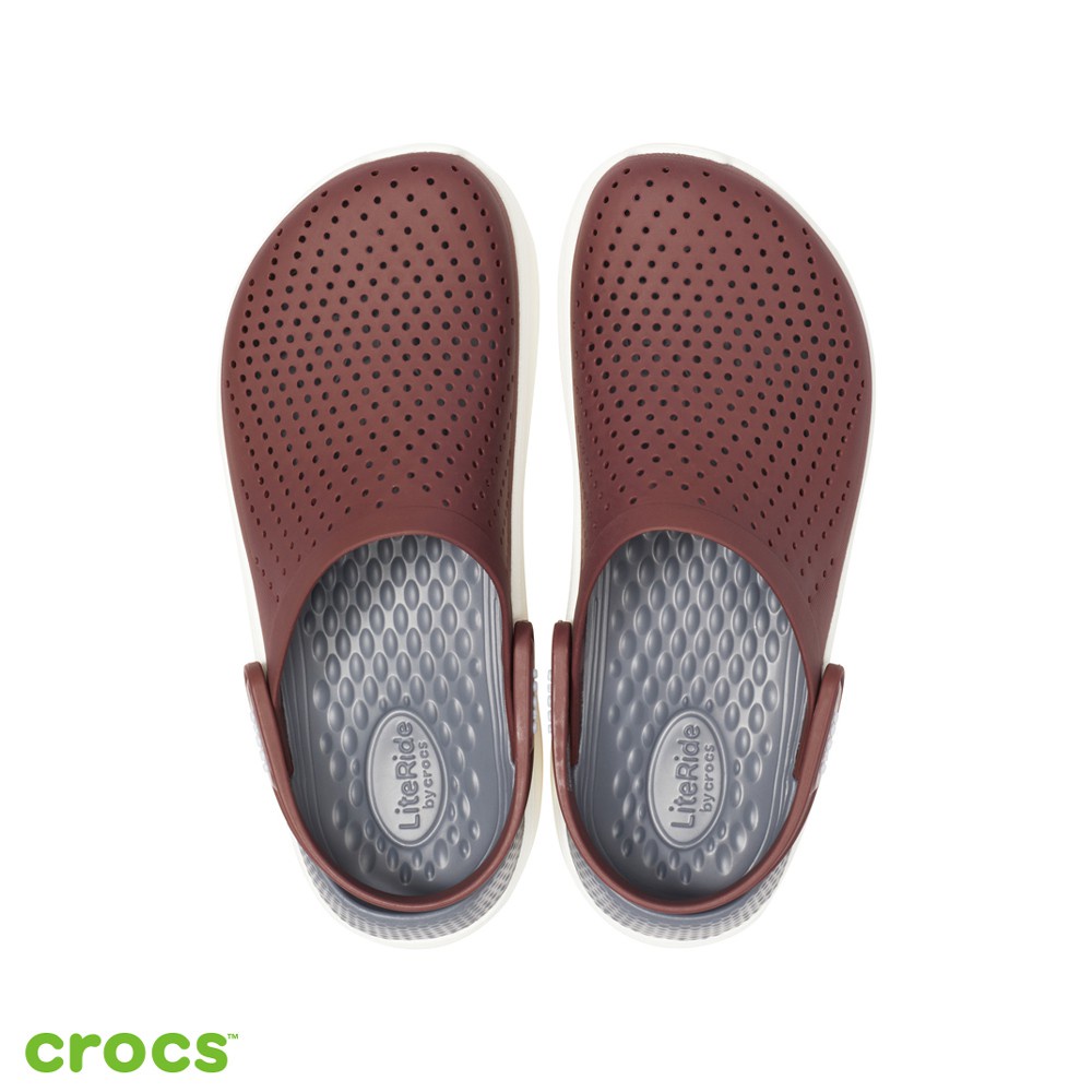 Crocs Literide Clog / Sandal Perawat / Sandal Tahan Air / Literide Clog - Maroon - 204592-616