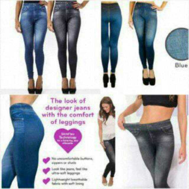 Slim n Fit Caresse Jeans - LEGGING PELANGSING MODIS GAYA JEANS ADA KEMASAN BOXNYA