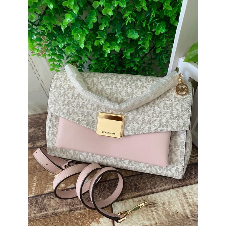 tas MK Lita vanilla blush pink nwt (22x6.5x14 cm)