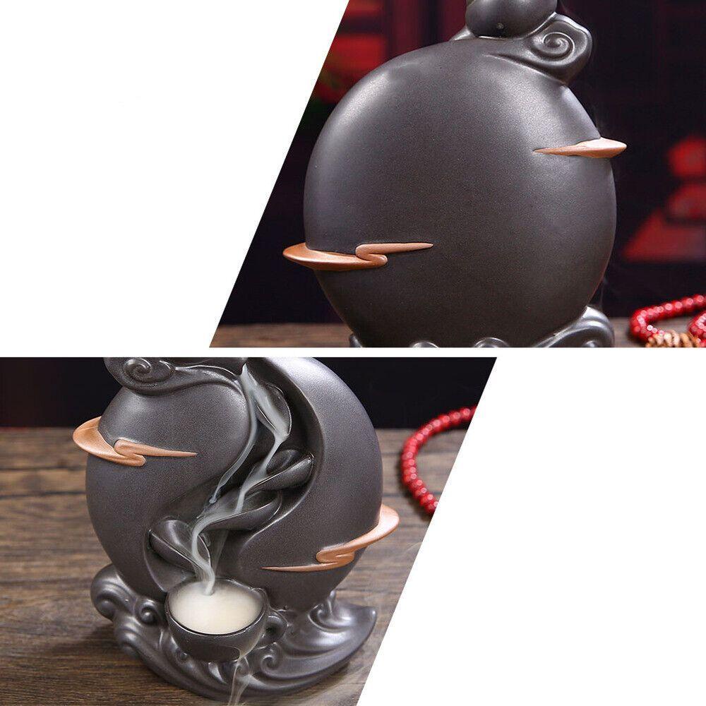 Populer Backflow Incense Burner Kerajinan Tangan Ornamen Pedupaan Keramik Tempat Dupa