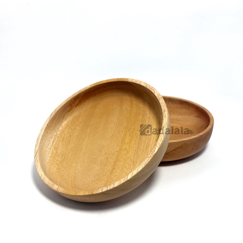 DADALALA Mangkuk / Mangkok Kayu Aesthetic Ukuran Diameter 14 Cm Model Pendek Bahan Kayu Mahoni