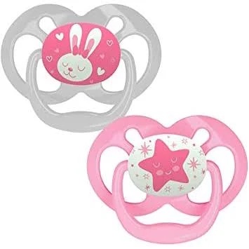 Dr. Brown's Advantage Pacifier Glows In The Dark Stage 2 ( 6-18m) 2 Pack Empeng Bayi