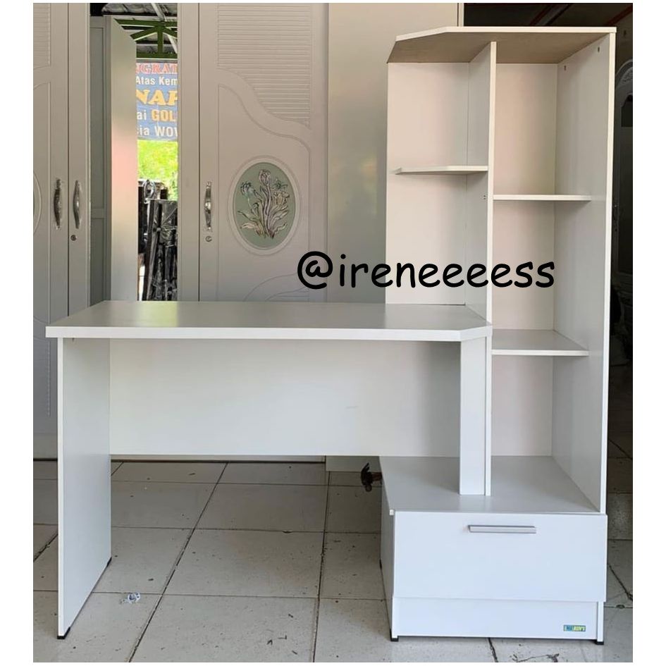 MEJA BELAJAR / MEJA KERJA / MEJA SERBAGUNA LETTER L DESAIN TERBARU / MEJA 3 WARNA PILIHAN / MEJA KER