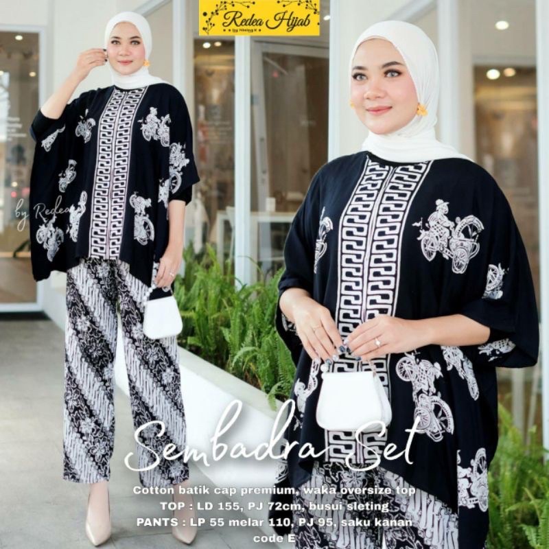 Setelan Wanita Becak Sembadra Set Batik Cap Rayon Samitex | Setelan Wanita| Sembadra Set BATIK CAP | RAYON SAMITEX | Premium Quality | COD