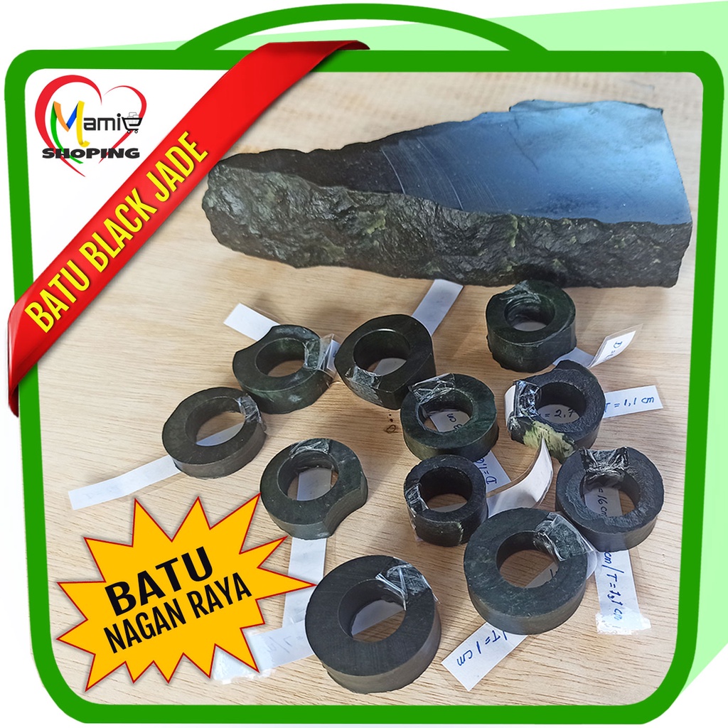 Ring Cincin Black Jade Batu Giok Hitam Aceh Terapi Kesehatan