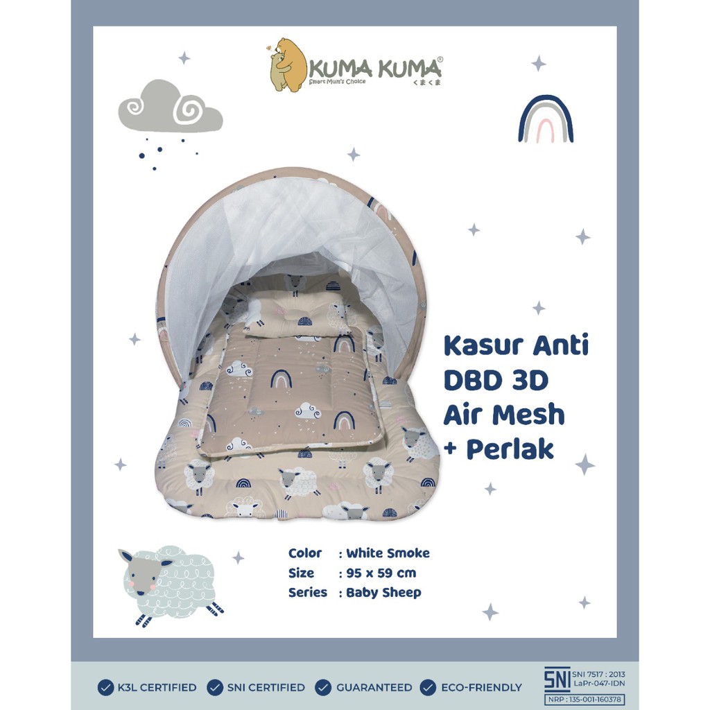 KUMA KUMA - kasur bayi anti DBD AIR Mesh (NEW Motif!!!)