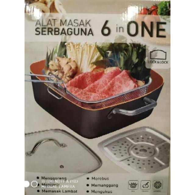 Lock and lock Alat masak Serbaguna 6in1