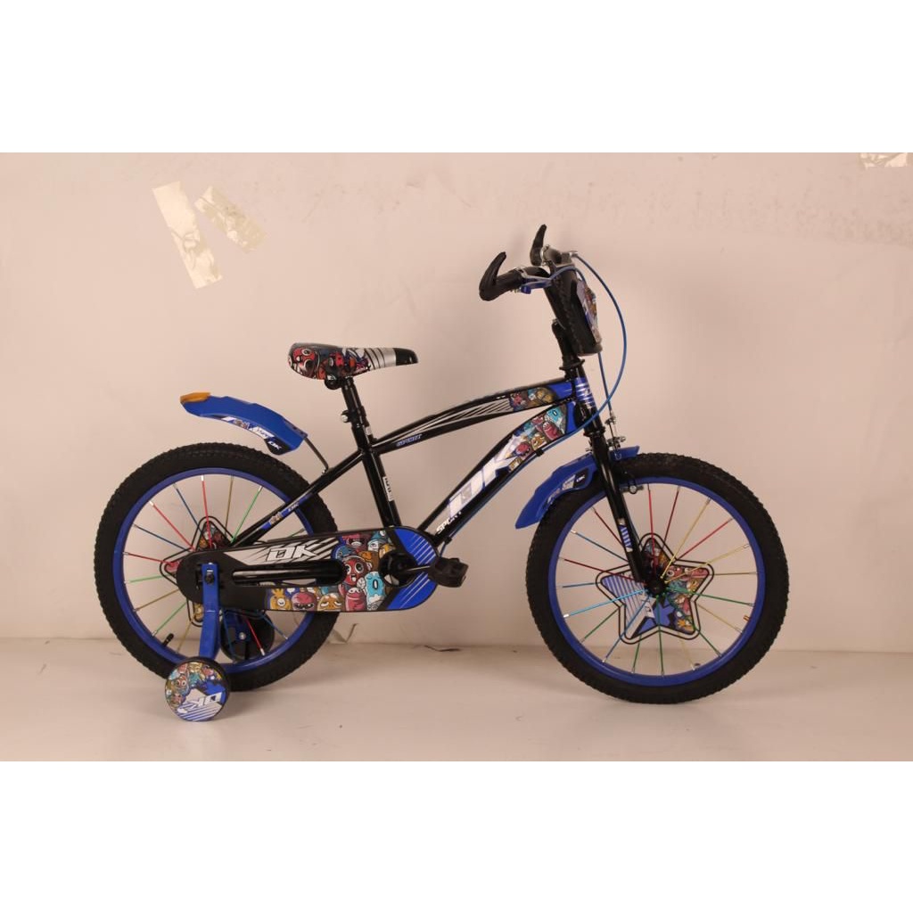 Sepeda BMX Anak Cowok 12 16 18 inch Melano DK Roda 4 Samping SNI Murah-3
