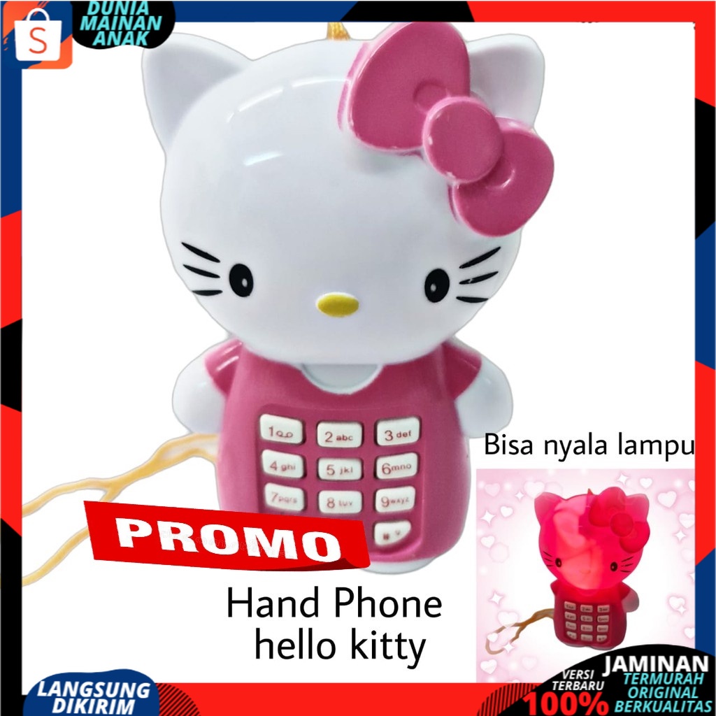 PROMO MAINAN EDUKASI ANAK HP HANDPHONE HELL0 KITY TELEPHONE TELEPON ANAK BERSUARA SNI TERBARU