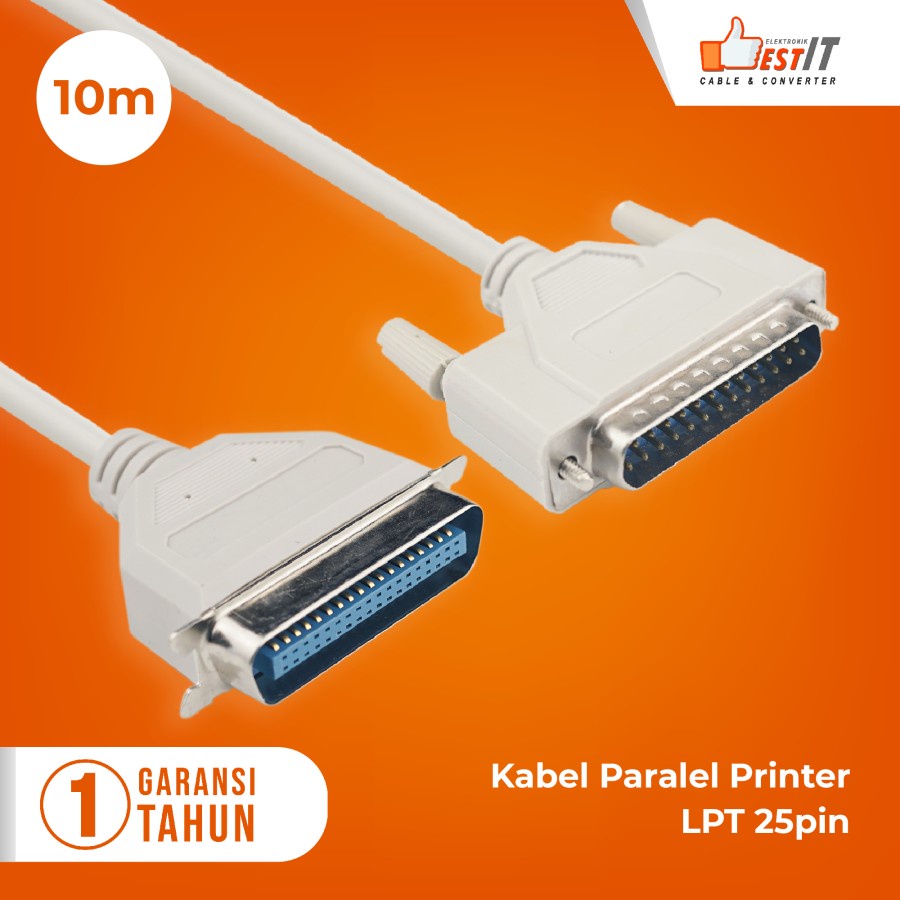 Kabel Paralel Printer LPT 25pin Panjang 10 Meter