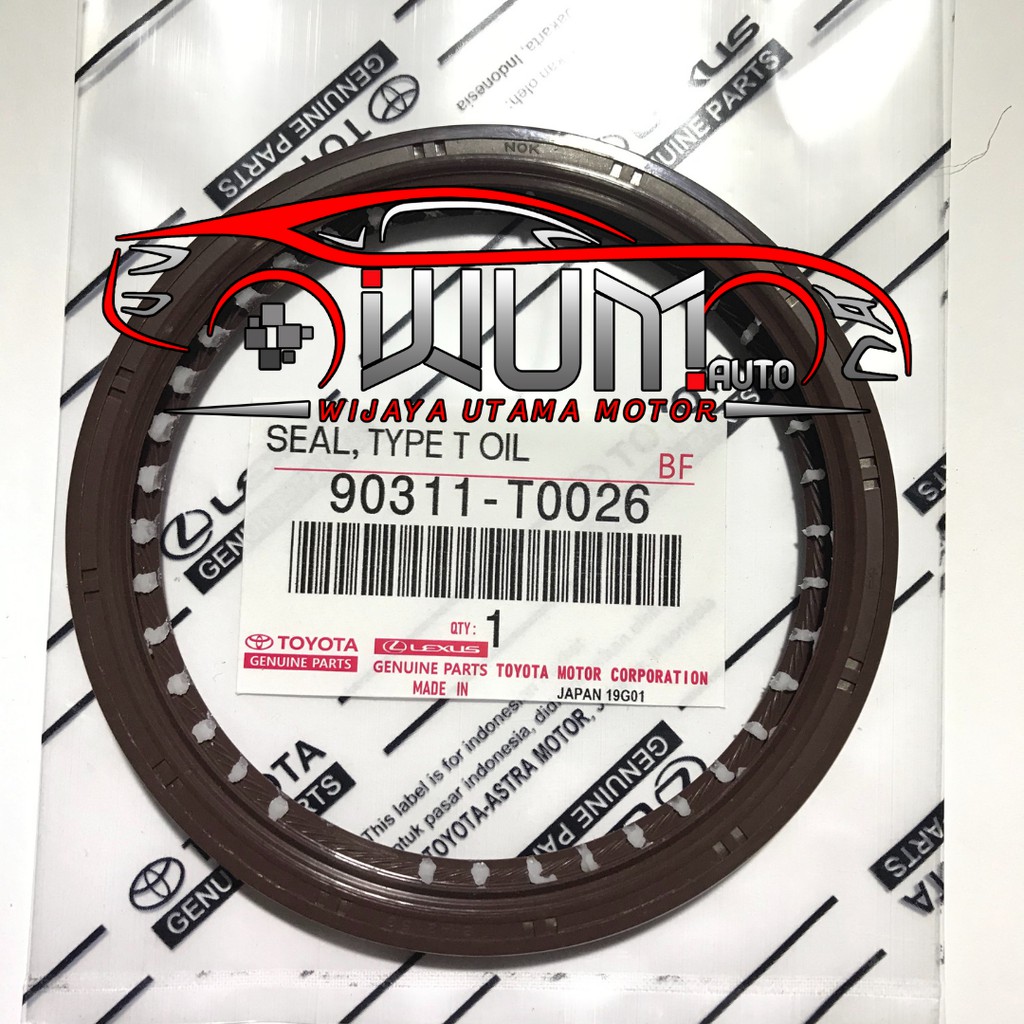 OIL SEAL CRANKSHAFT SIL AS KRUK INNOVA HILUX FORTUNER BENSIN