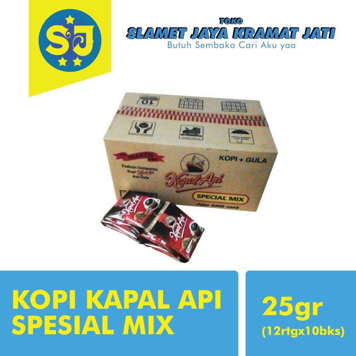 

Kopi Kapal Api Mix 1 dus ( kemasan sachet)