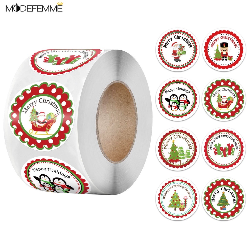 [ Christmas Festival sticker label decoration for Home  Xmas New Year child Gift Box ]