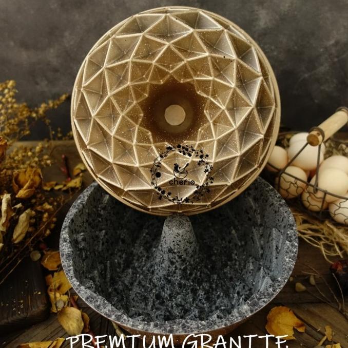 

Chefio Loyang Pandora Granit Loyang Marmer Cake Bundt Pan Tulban Againstore3
