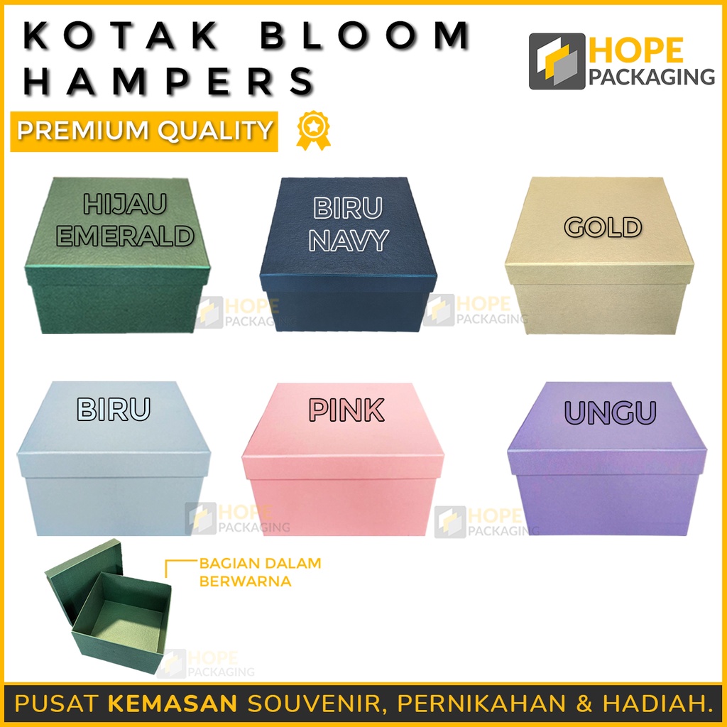 Kotak Hampers Uk. 20cm x 20cm Tinggi 13cm Bloom Square Flower Box Kotak Kado Hampers Square kotak hadiah