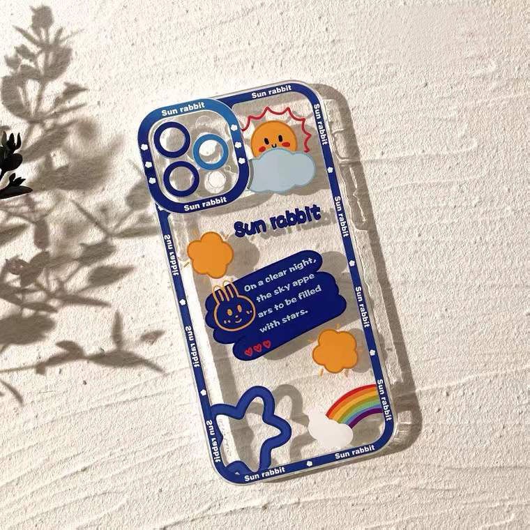 IPHONE Sunshine Soft Case Silikon Transparan 13 12 Pro Max 11 XS XR X 8 7 6 6S Plus Mini