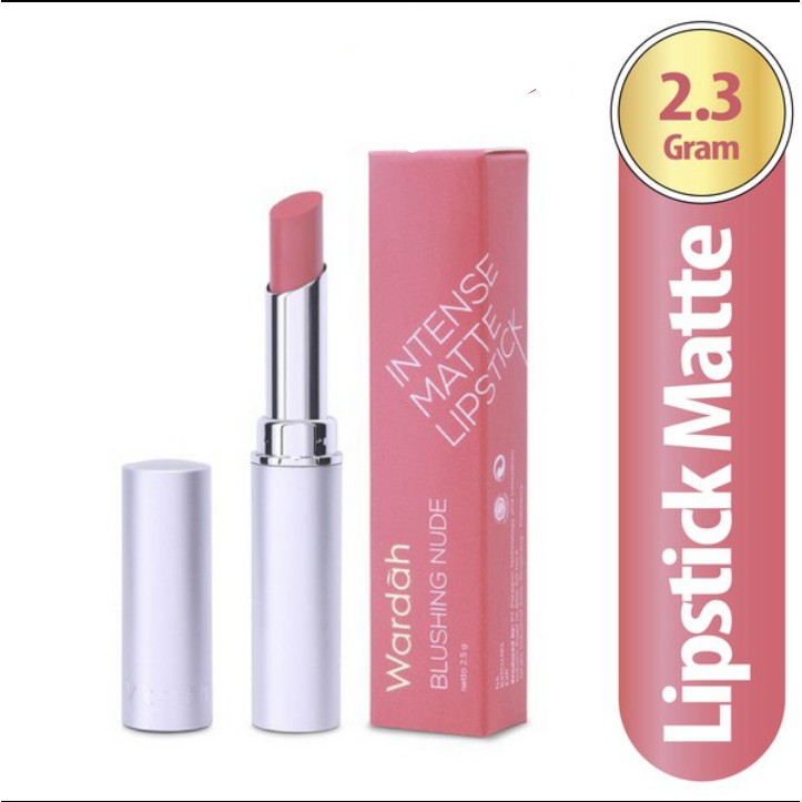 Wardah Intense Matte Lipstik Blushing Nude 2.3G/r