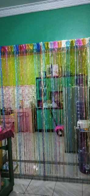 Tirai Benang Gliter Polos