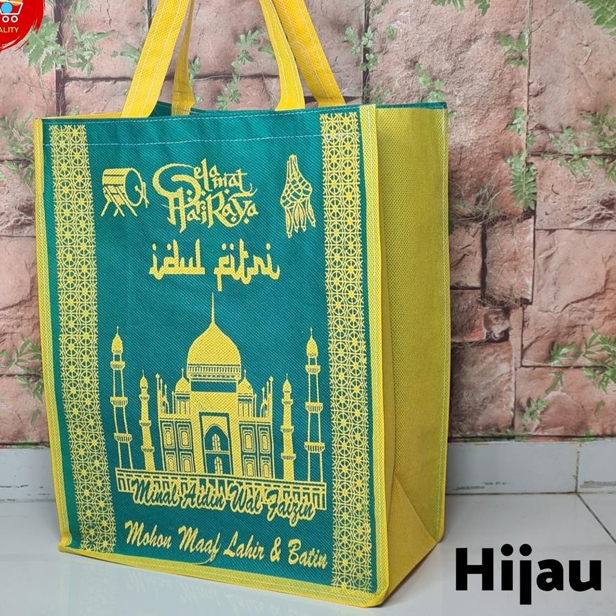 

○ 12pcs Tas Lebaran Bingkisan Tas Idul Fitri Ramadhan Syukuran THR Sirup 30x38x14cm ✰