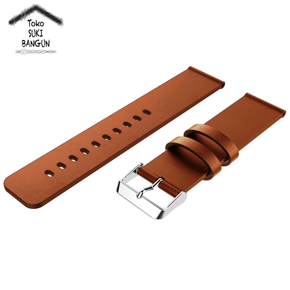 TALI JAM 22mm QUICK RELEASE Kulit Sintetis PU Leather Watch Band Strap