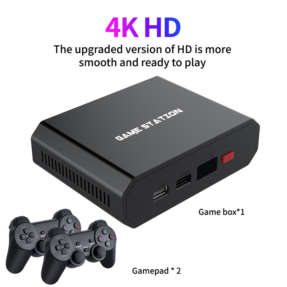 AKN88 - M8 PLUS 32GB - Retro Game Station Console 4K Built-in 3500 Plus Games