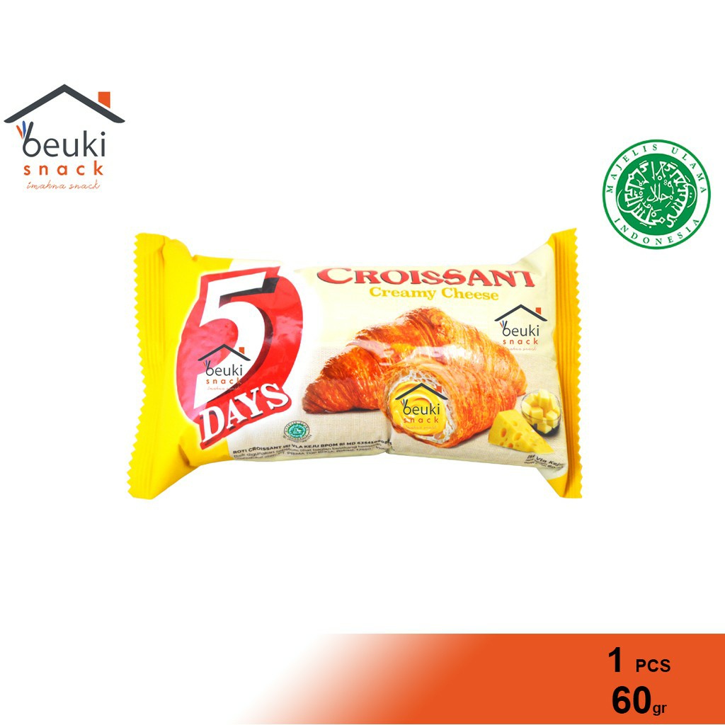 

ECER 5 Days Roti Croissant Creamy Cheese - 60gr