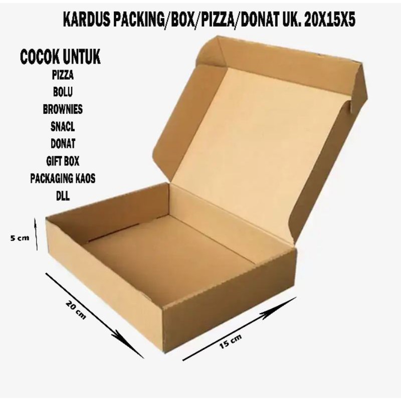 

BOX PIZZA DONAT KUE KOTAK KADO 20X15X5 CM