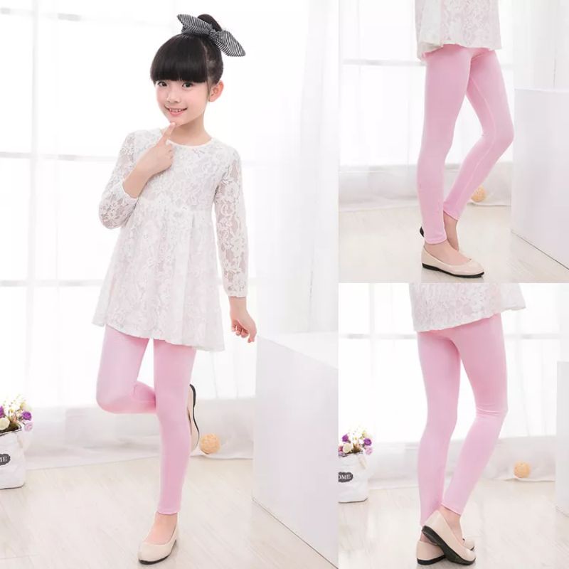 Legging Anak Perempuan Polos S-XXL Bahan Spandex Warna Season 2