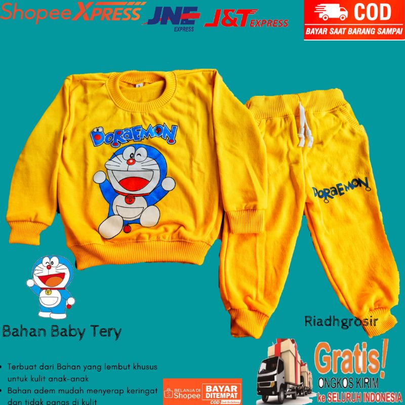 SWITER ANAK DORAEMON / SETELAN JOGER ANAK DORAEMON / SETELAN JOGER DORAEMON / SETELAN ANAK JOGER DOR