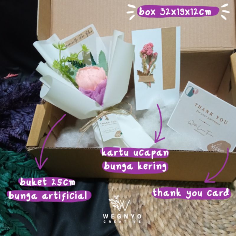 

buket dalam box gift box buket