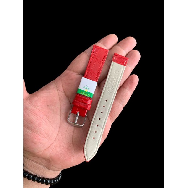 Strap Tali Jam Tangan Kulit cyber Merah 18MM