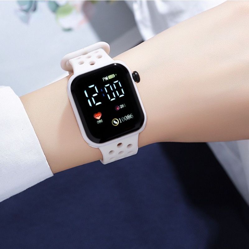 Jam Tangan LED Pria Wanita Rubber Electronic Fashion Couple Anak Remaja