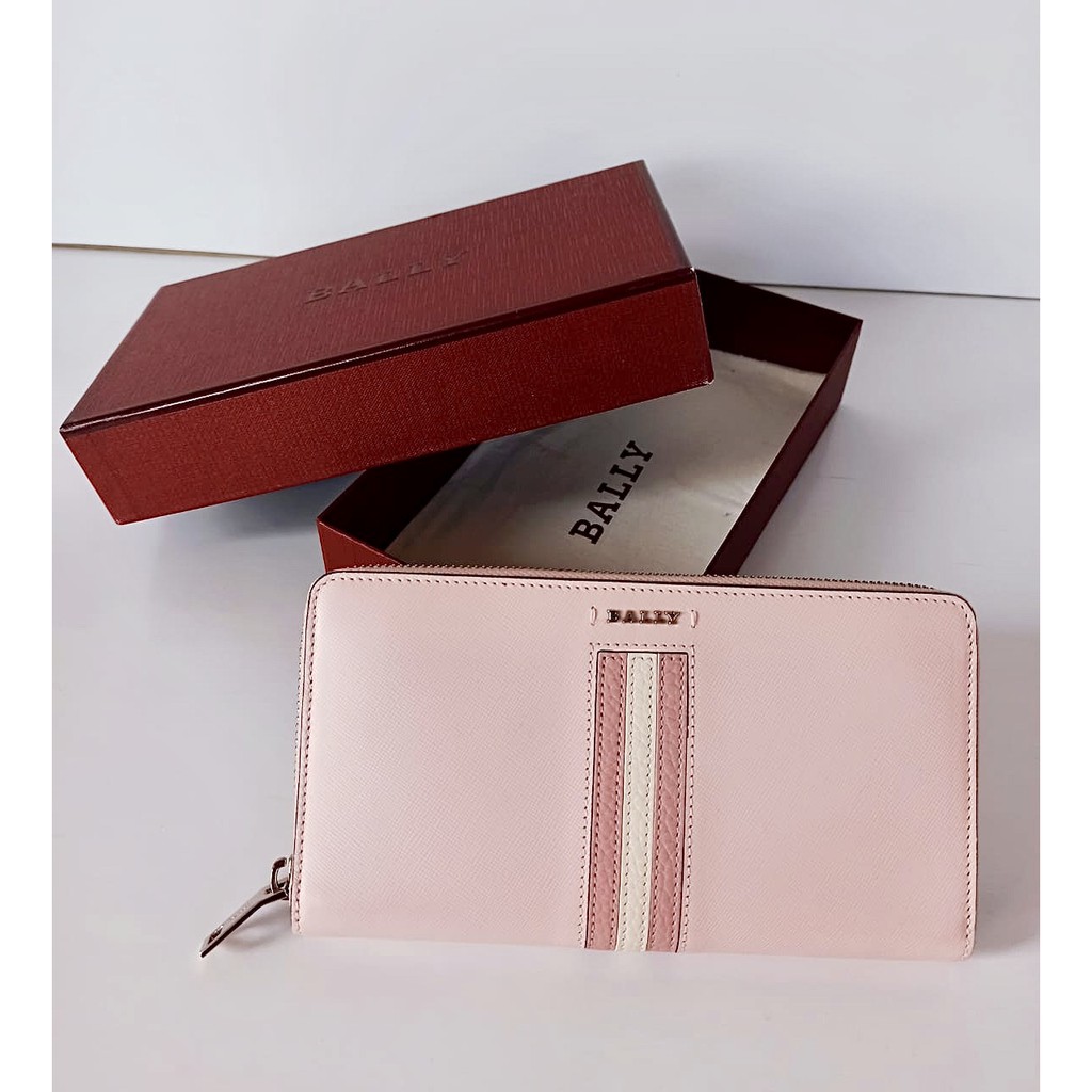 Bally Original-Dompet Bally Embossed Pink