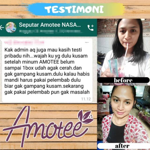 Amotee Suplemen Kecantikan Pencerah Wajah Collagen Kesehatan dan Kecantikan Kulit