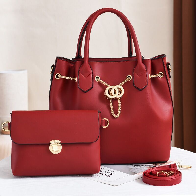 BJ23186 (2IN1) - BLACK/BROWN/GREEN/KHAKI/RED - TAS IMPORT TAS WANITA FASHION IMPORT MODIS ELEGAN TERMURAH TERLARIS TERBARU BAGSTORE JAKARTA TAS BATAM JT3186 BQ2780