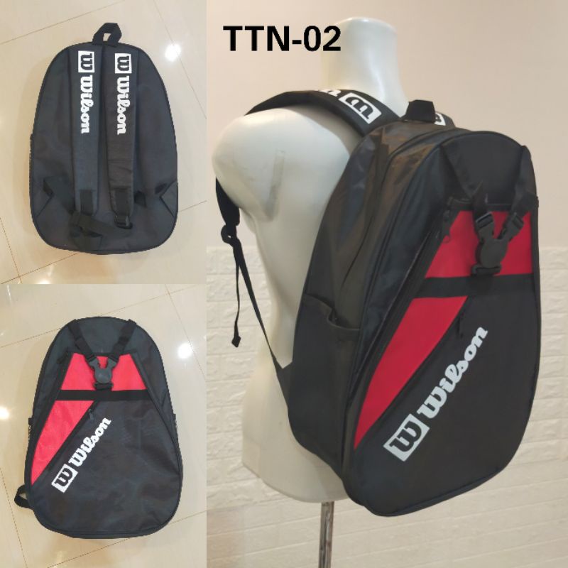 Tas tenis lapangan logo WILSON ransel bulutangkis tas raket arm Sleeve topi olahraga tenis