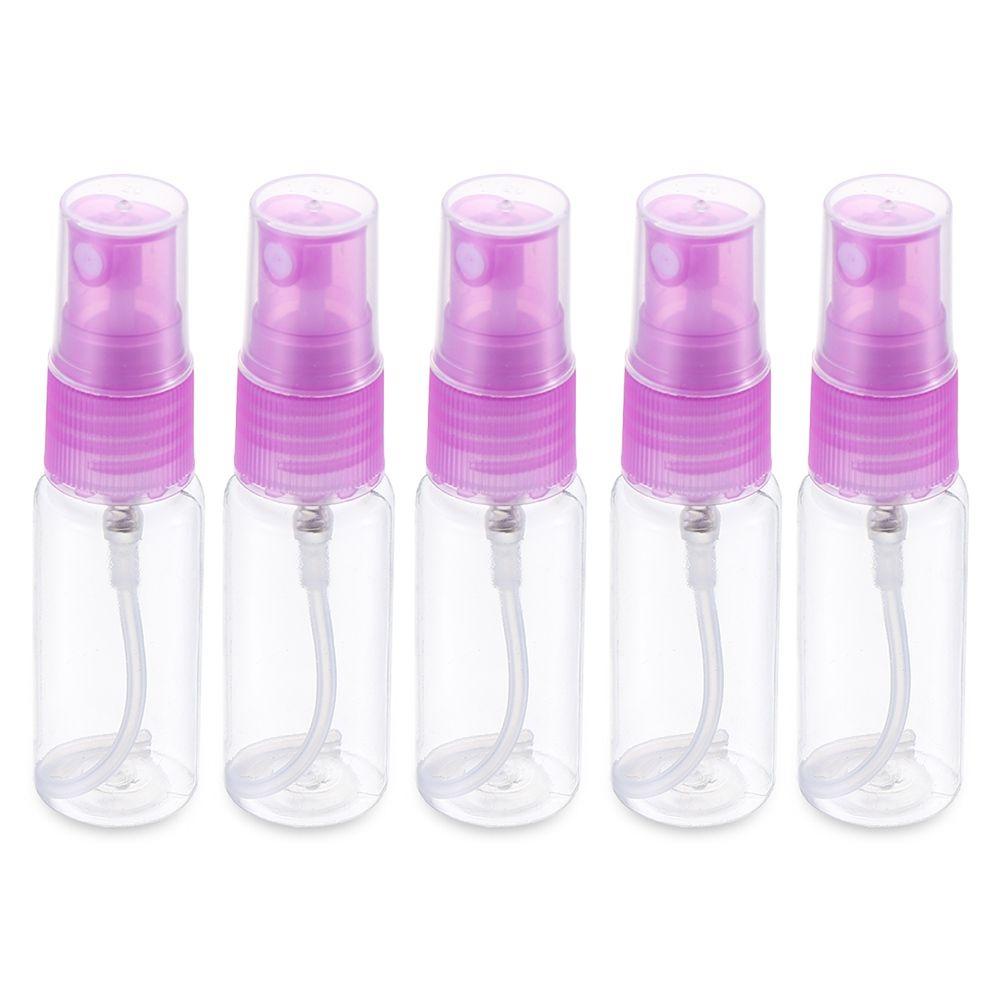 Top 5pcs (Warna random) Botol Spray Kosong Transparan Travel Squeeze Clear Botol Disinfektan