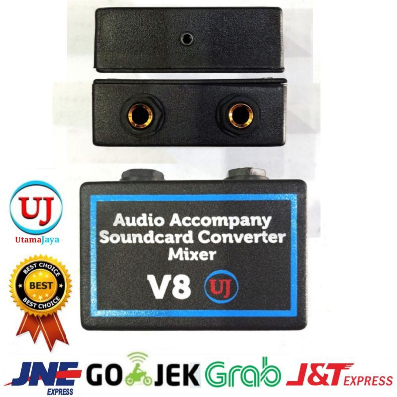 Conventer Soundcard V8 jack 6.5 to 3.5 Conveter Guitar Piano