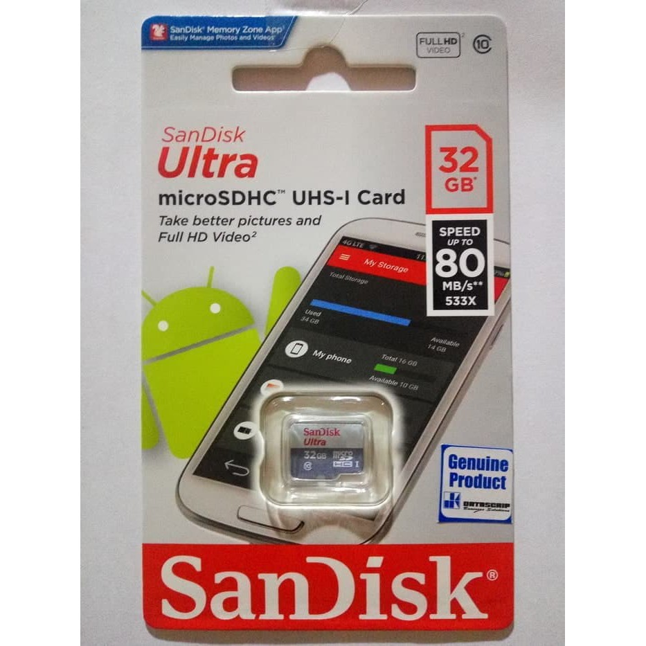 Карта памяти sandisk 32gb