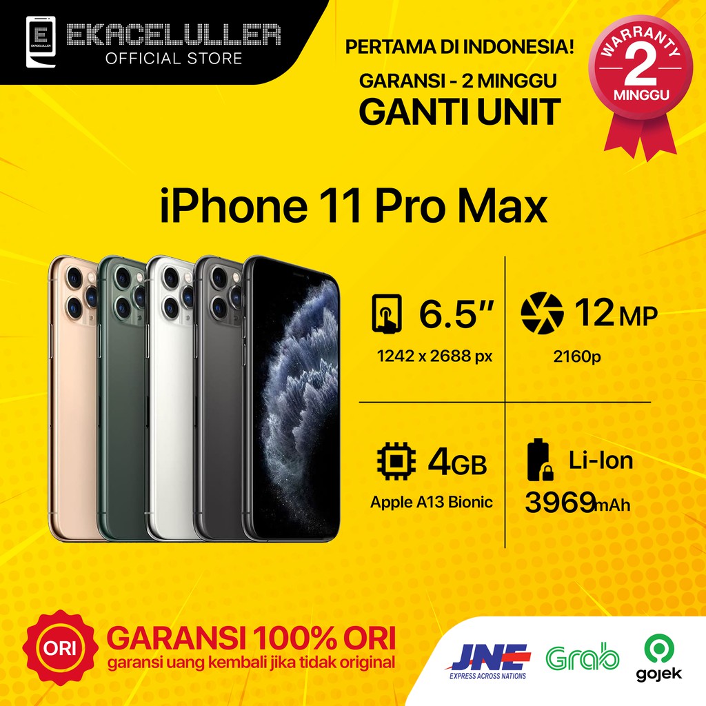 IPHONE 11 PRO MAX 256GB ALL COLOUR SECOND ORIGINAL | Shopee Indonesia