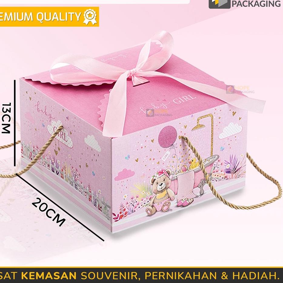 

☺ [3 pcs] Gift Box Baby Girl/Baby Boy + Pita Tali/ Kotak Hampers Dus New Born Kado Lahiran ❈