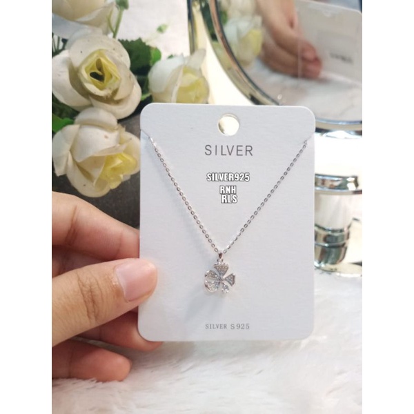 Kalung perak silver 925 ,awet, tidak berkarat, tidak luntur,Gratis box dan ada kode 925