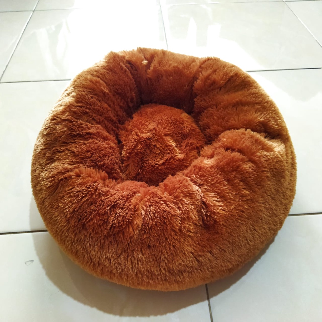 Tempat tidur kucing dan anjing PLUSHY DONAT ukuran LARGE