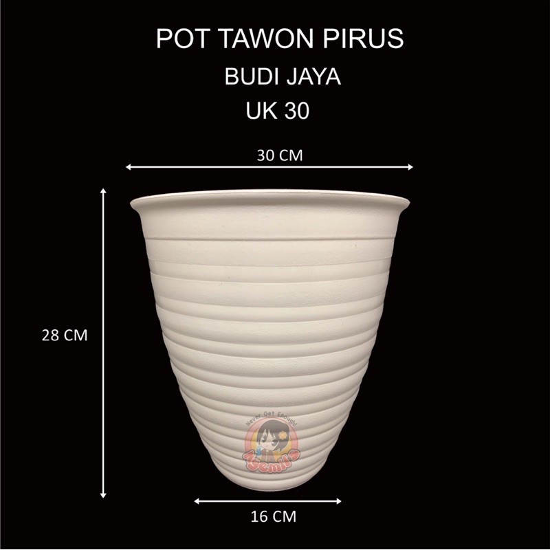 Jual Ukuran Pot Tawon Pirus Budi Jaya Ukuran Pot Putih Tawon