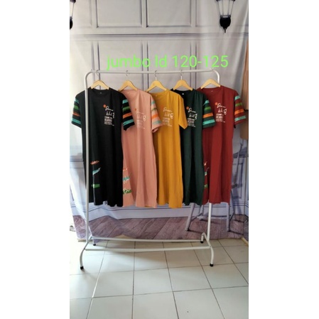 dress kaos kombed jumbo