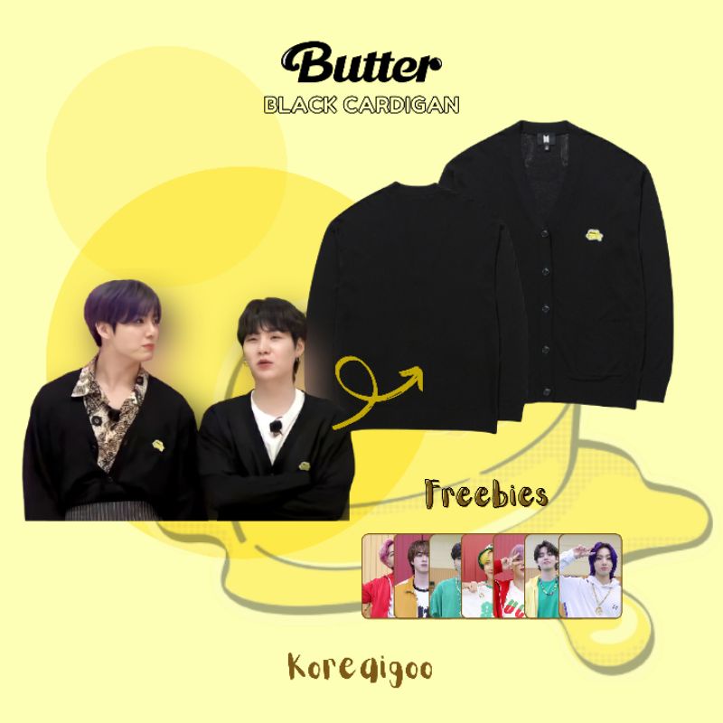 Bts Butter Black Cardigan (unofficial)