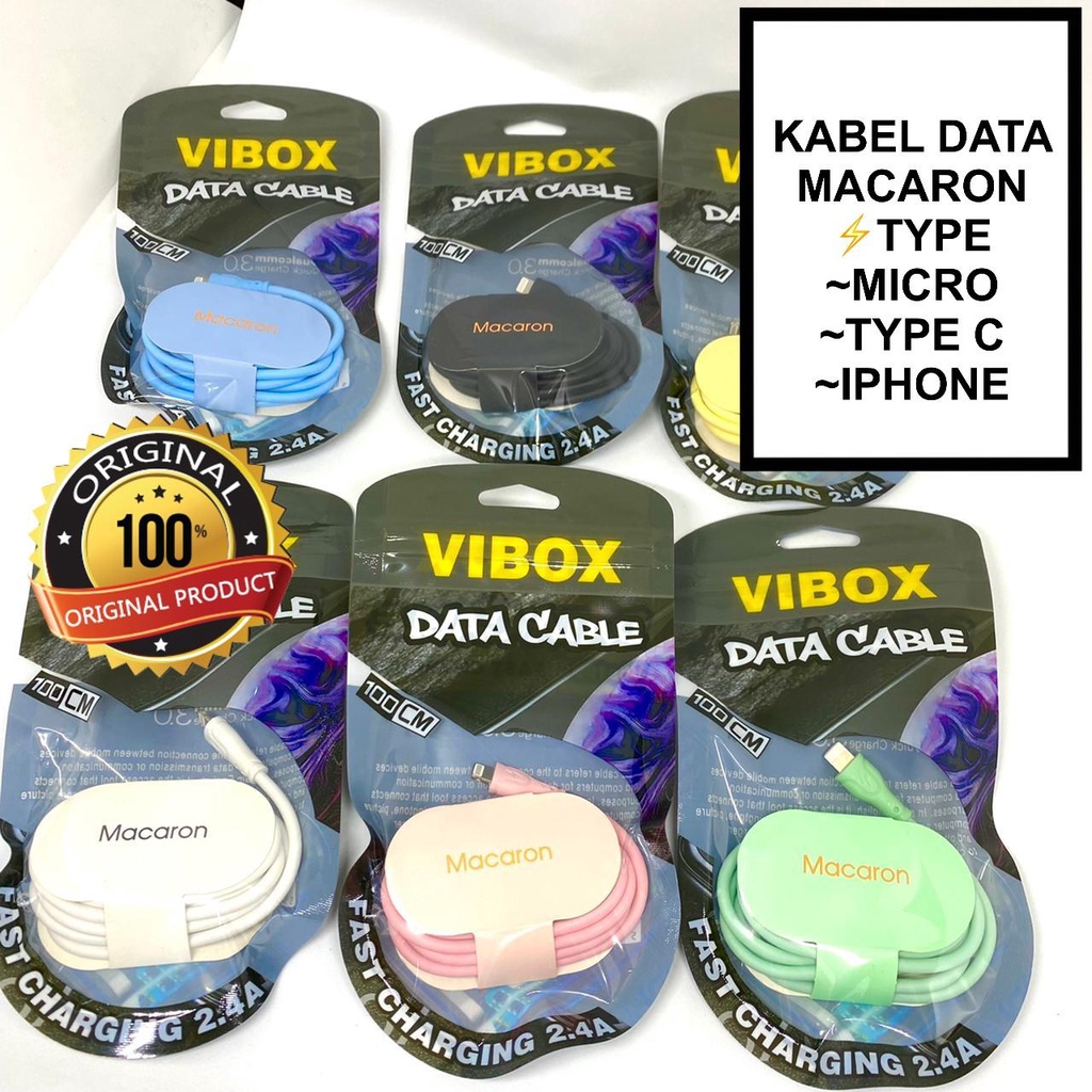 KABEL DATA MICRO VGEN MANGGA DUA VCMC5 / KABEL DATA VIBOX 3A MICRO USB ORIGINAL VIBOX