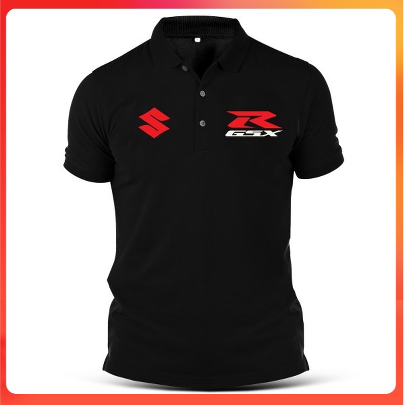 Kaos Kerah Polo Shirt Kaos T-Shirt  Motif Print Suzuki gsx-r Extreme Racing MotoGP  Balapan MotoGP